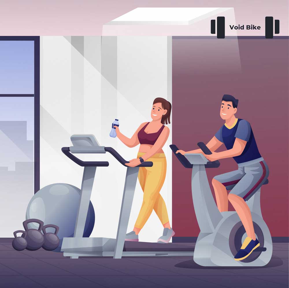 A guy and women doing Indoor Cycling exercise